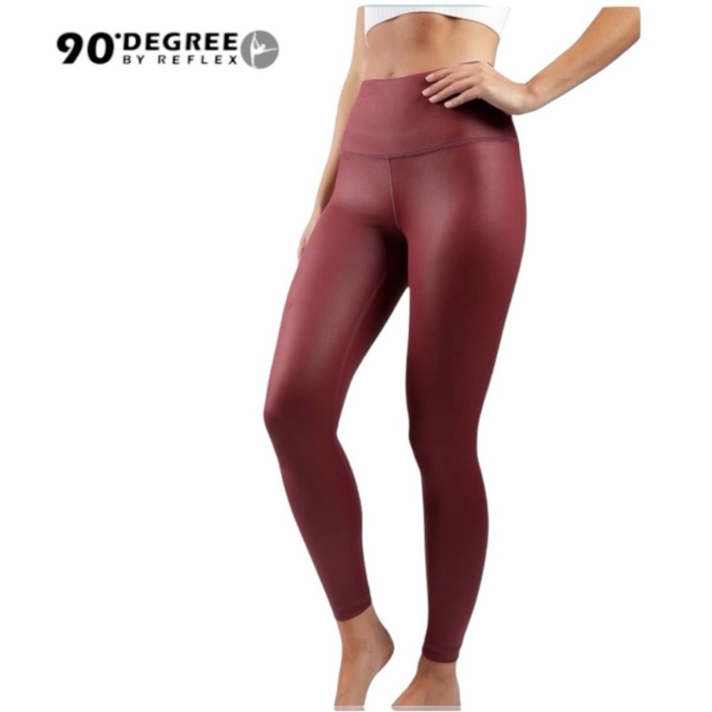 90 degrees faux leather leggings